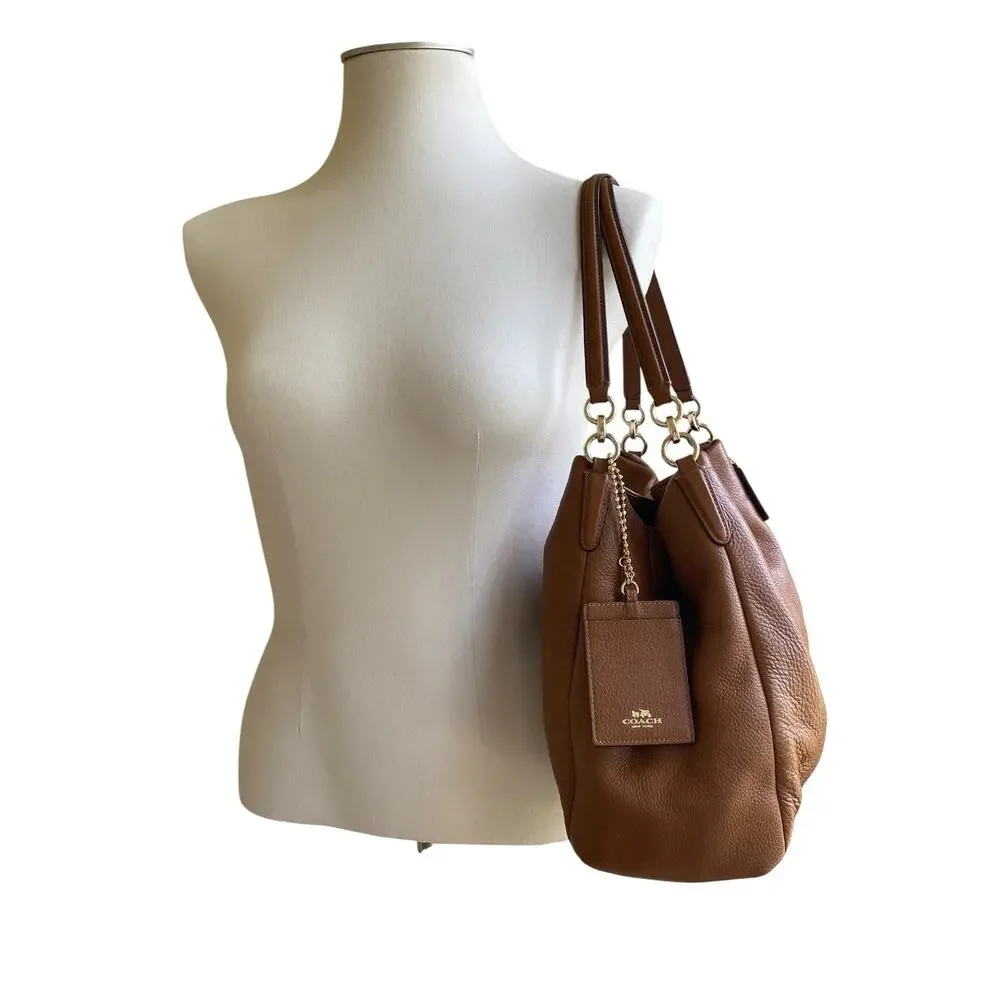 Coach Madison Phoebe #26224 Slouchy Hobo Shoulder Bag Saddle Brown Indie Duffle